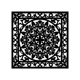 Wallity Kilim Escultura de Pared Metálica Negra